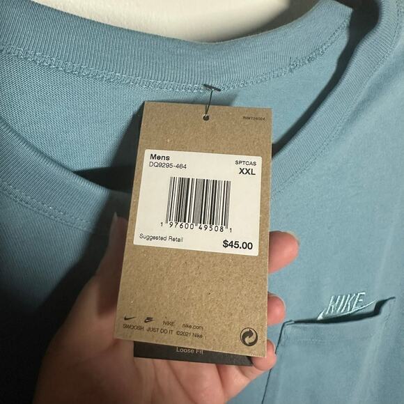 NEW Nike Men's Premium Essentials Pocket T-Shirt Blue Size XXL - Picture 6 of 10